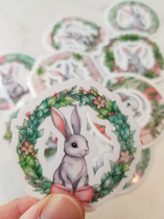 Bunny Easter Wreath Stickers 2nd thumb 